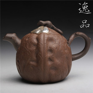 抟器 紫砂一厂老茶壶松鼠核桃壶 宜兴原矿全手工紫砂壶茶壶