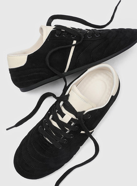 情侣德训鞋青春潮流时尚百搭运动休闲板鞋黑色