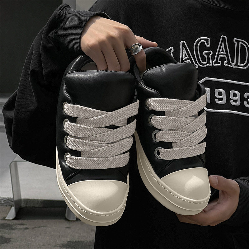 大头一脚蹬胖丁休闲潮鞋男鞋面包鞋潮鞋低帮增高厚底百搭时尚板鞋