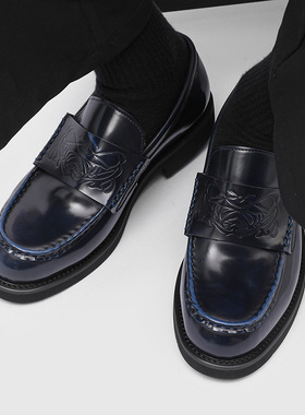 一脚蹬懒人休闲情侣百搭户外通勤百搭商务鞋蓝色