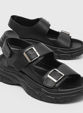 男女款新款夏季户外拖鞋室内软底凉拖鞋沙滩鞋黑色