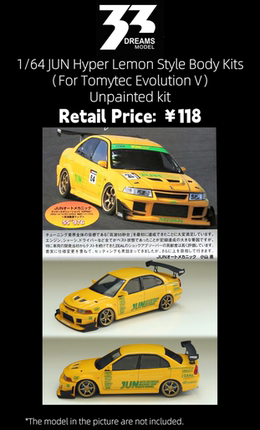 33 DREAMS 1/64 三菱 EVO JUN超级柠檬包围套件 适用于TLV n187