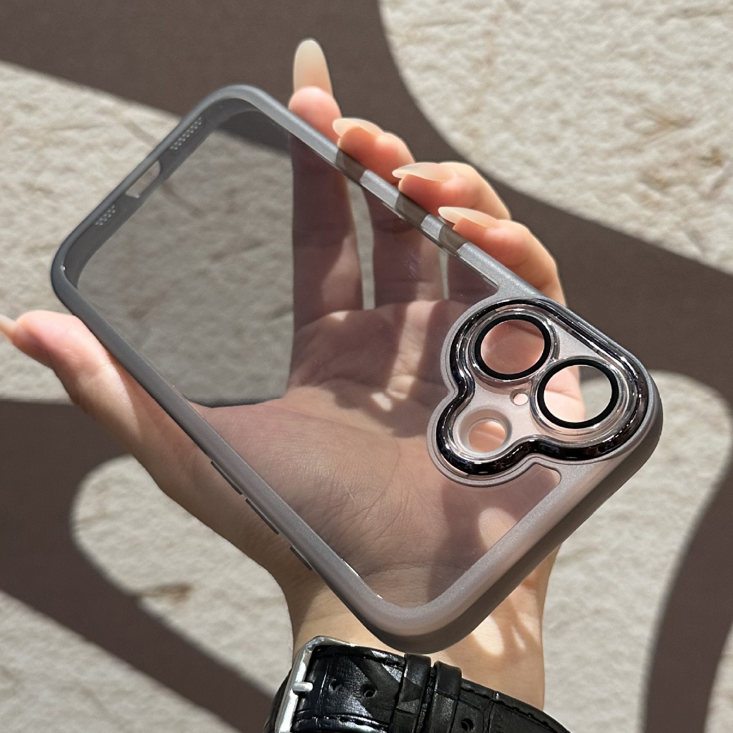 2025镜头膜电镀镜框适用iPhone17手机壳全包透明硅胶苹果15防摔