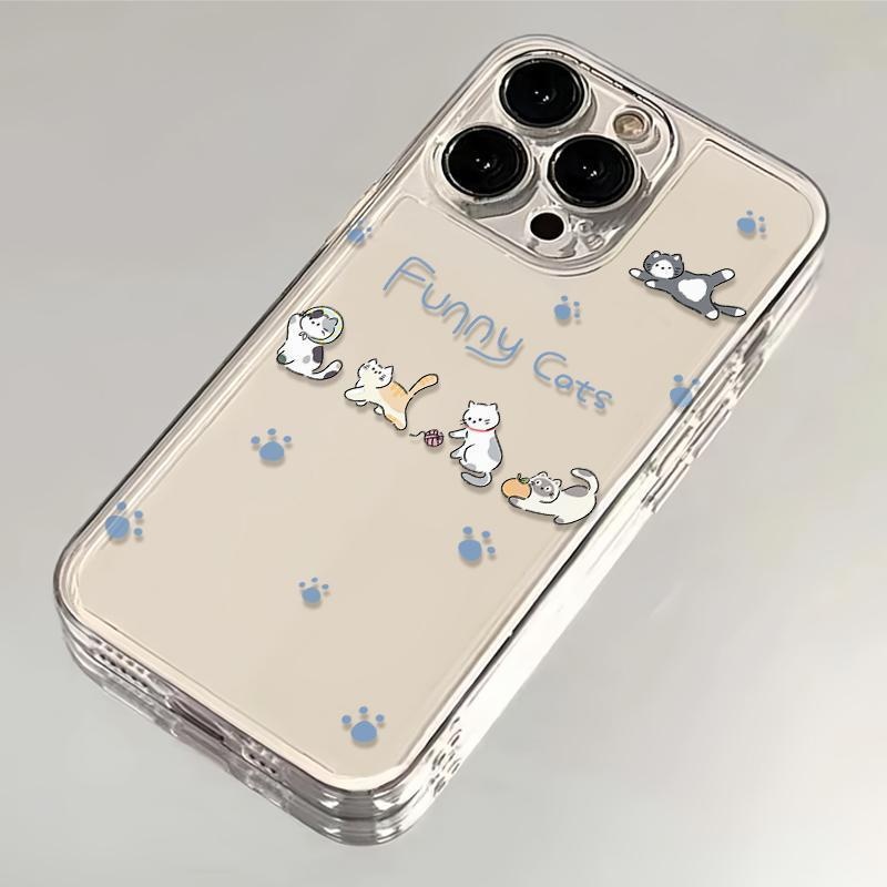 2025四只小猫适用于苹果17PROMAX手机壳iPhone16可爱15个性14软壳