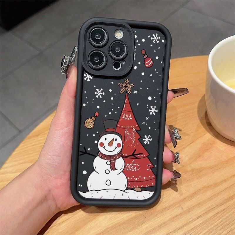 2025圣诞雪人适用苹果17PROMAX手机壳iPhone16PRO跨境15新款13