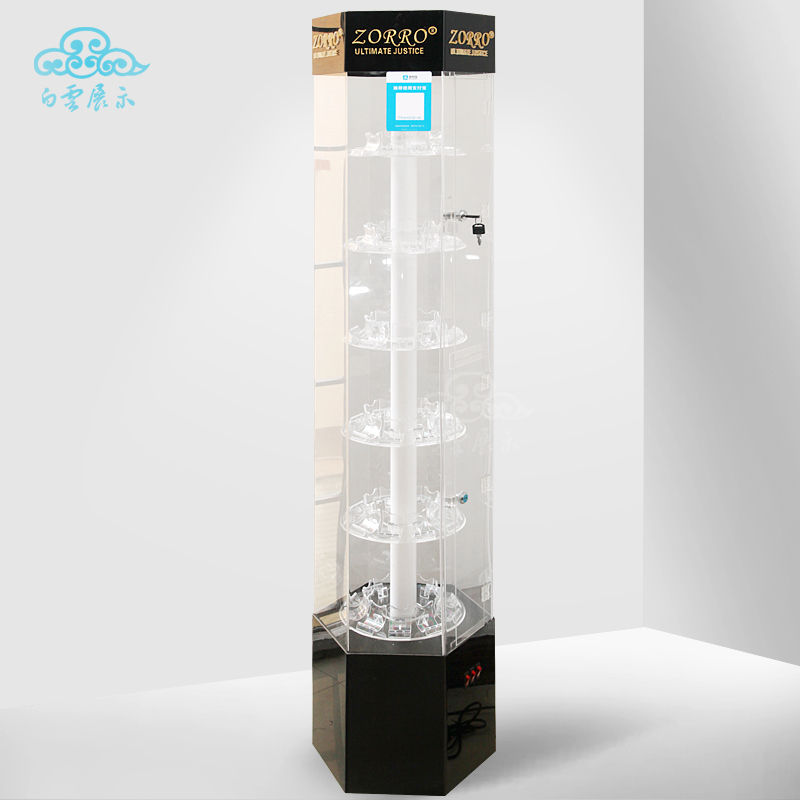 芝宝火机柜佐罗柜展示柜旋转柜