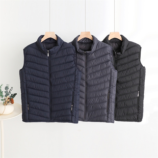 马甲男秋冬新款 外套宽松轻薄羽绒棉背心坎肩加厚棉服保暖马夹 时尚