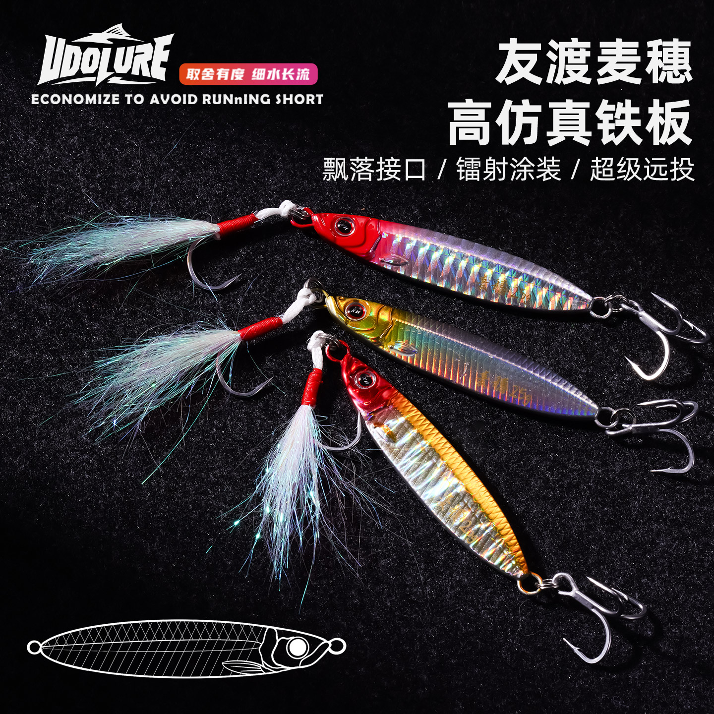 友渡麦穗颤杀型远投飘落铁板路亚