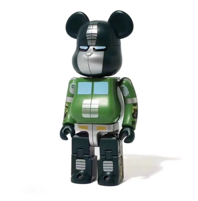 Bearbrick 积木熊BAPE OPTIMUS PRIME 变形金刚 擎天柱绿色14.5cm