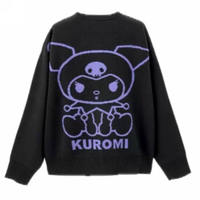 Sanrio Kuromi 20th Anniversary Limited Edition black and purple sweater, knitted sweater, cardigan, casual and versatile style thumbnail 4