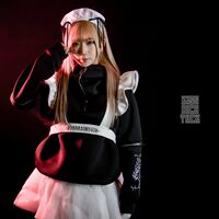 The Japanese single dark kry subculture maid, with an air-like lace wing apron and shoulder strap, is a versatile accessory in the style of "Lei Lei" thumbnail 7