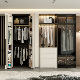 定制ENF级实木一门到顶衣柜新款2025爆款家用卧室欧松板储物柜子