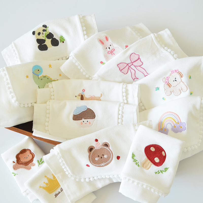 2条装婴儿纯棉纱布吸汗巾儿童宝宝垫背巾后背隔汗幼儿园大童夏季