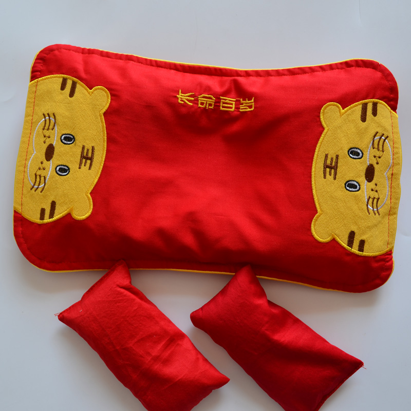 新生红色秕谷枕头偏头矫正头型