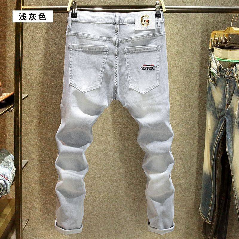 高端新款牛仔裤潮牌男款秋季2025新款韩版潮流弹力修身合体长裤