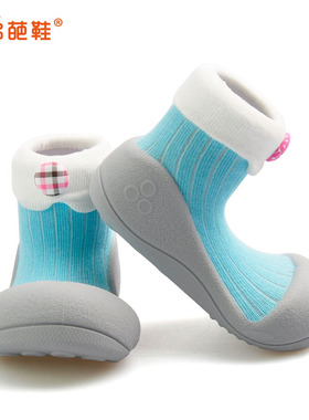 Attipas婴儿鞋子软底学步鞋春秋13码女宝宝鞋婴幼儿地板鞋不掉跟