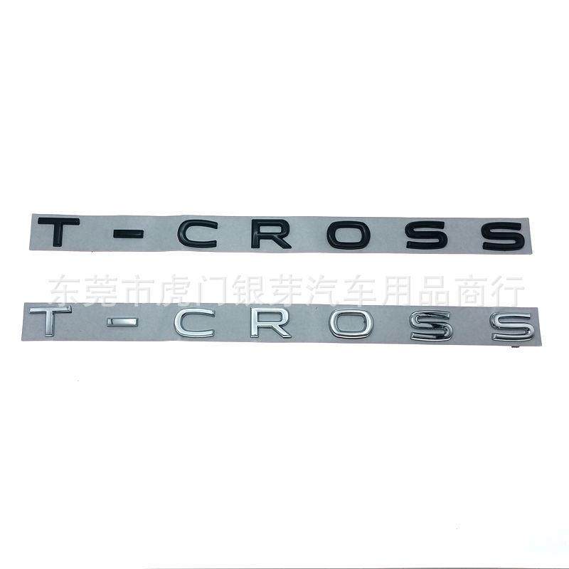 适用大众途铠 T-CROSS 新款 英文字母贴车标改装金属后备箱贴标
