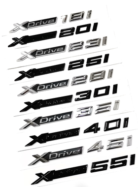 适用于X3 X5 X6 车标改装xdrive20i 30i 35i 40i 28i排量标
