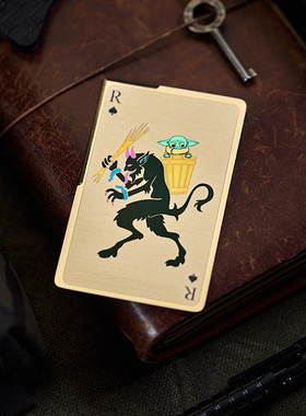 Gain盖隐技术 KRAMPUS Steal Yoda圣诞系列限量钛合金刀卡快递刀