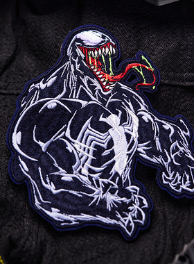 正品进口法国THE BLACK SYMBIOTES ANTIHERO毒液士气章魔术贴