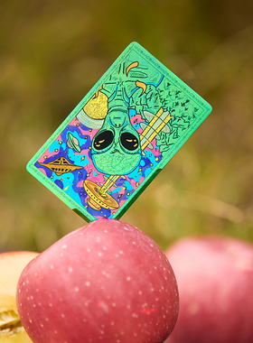 Gain盖隐技术 外星人钛合金刀卡 魔术贴士气章 EDC快递开箱刀工具