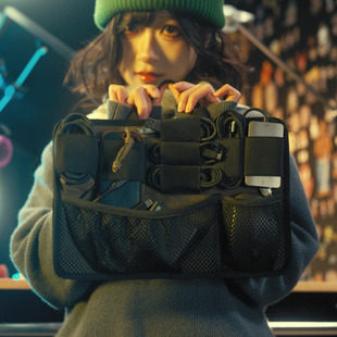 GAIN盖隐LAPTOP INSERT电脑包魔术贴内模块弹力分隔板拉链袋扩充