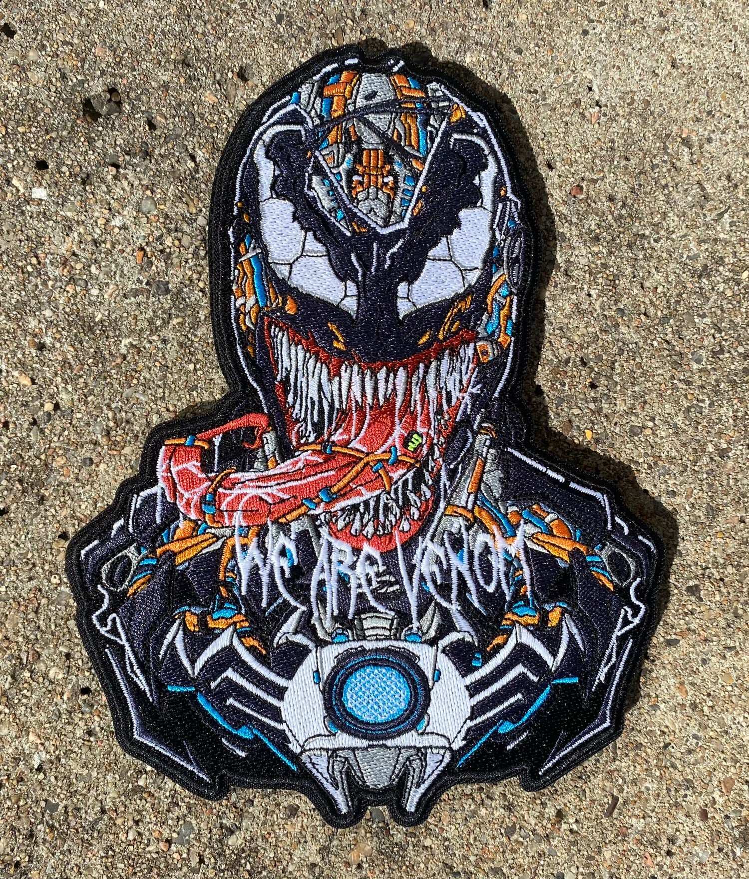 IMPORTED FRENCH MECH-X VENOM MORALE CHAPTER TACTICAL VELCRO BLACK SYMBIOTE