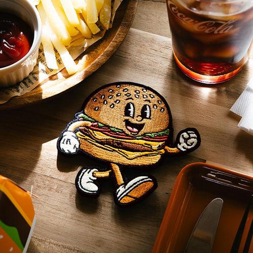 美国PDW Cheez Burger Morale Patch 芝士汉堡士气章刺绣魔术贴章