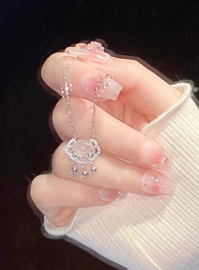 925纯银如意平安锁项链女轻奢