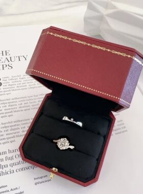 一克拉星织钻戒对戒结婚仿真假对戒结婚戒指仿真活口可调节假钻戒