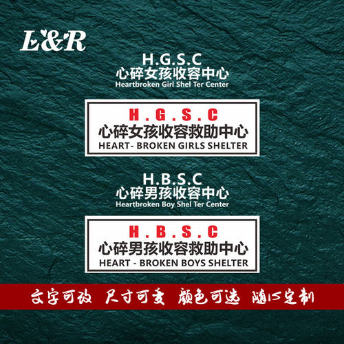 进口车贴心碎女孩男孩收容中心