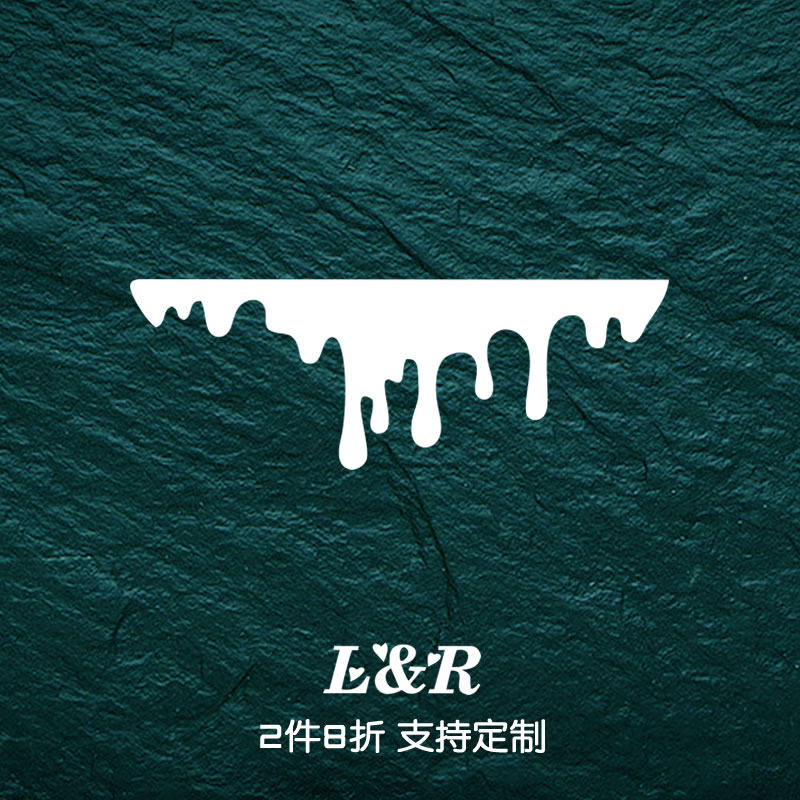汽车个性贴纸仿真滴血涂鸦车贴恐怖血渍机盖车尾车灯遮盖划痕贴纸