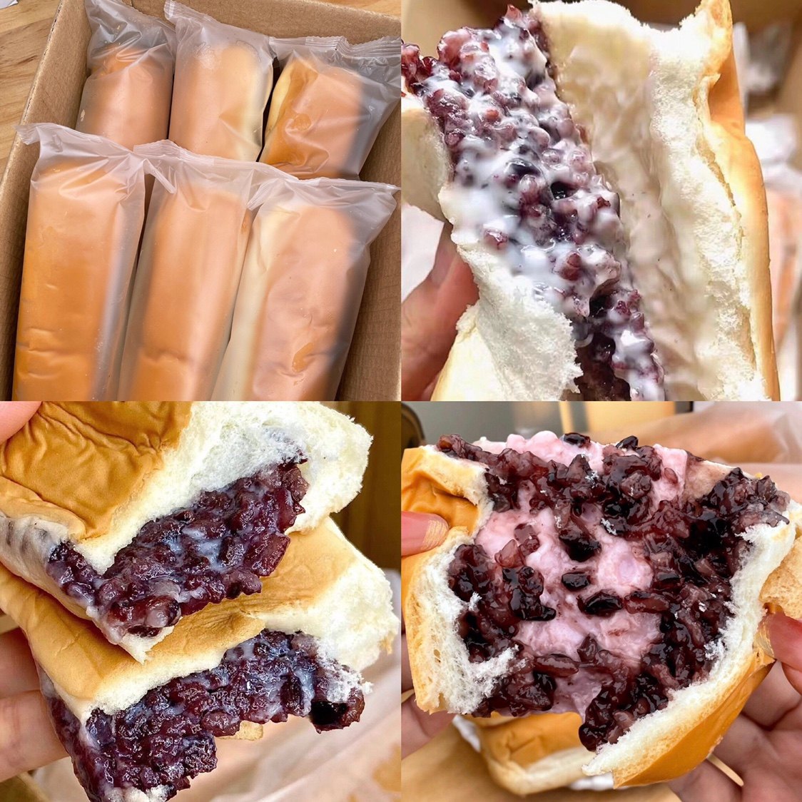 包邮网红芋泥紫米奶酪棒夹心面包早餐土司黑米3层吐司学生早点