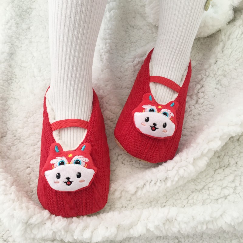 加绒加厚儿童地板袜冬季卡通袜套