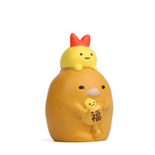 卡通创意立体树脂精灵生物福铃猪排园艺多肉花插插件居家装 饰