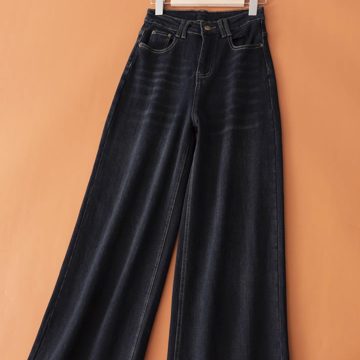 美式复古阔腿牛仔裤女2025新款设计感宽松显瘦百搭直筒V05523