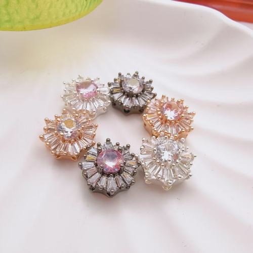 强保色镶T锆满钻15mm飞雪多孔隔