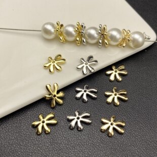 高保色蛙抓花托DIY饰品配件烟花隔片不规则隔珠diy水晶手链串珠