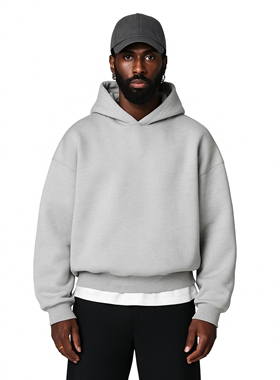 美式空气层太空棉连帽卫衣慵懒松弛感cleanfit外套男女秋冬上衣