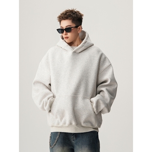 法国Anseola重磅boxy连帽卫衣男生春季 高级感休闲宽松百搭运动外