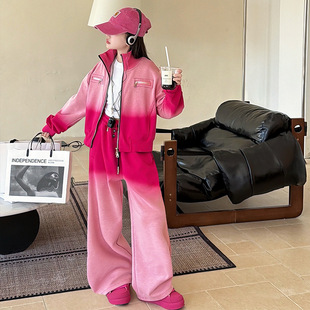 女童春秋套装2026新款春装洋气时髦儿童中大童渐变色两件套时尚潮