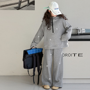 女童卫衣套装春秋款2026新款洋气儿童女孩早春运动服大童韩系穿搭