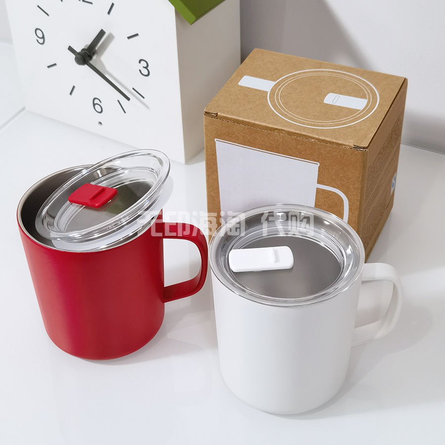 MUJI无印良品附杯盖马克杯保温