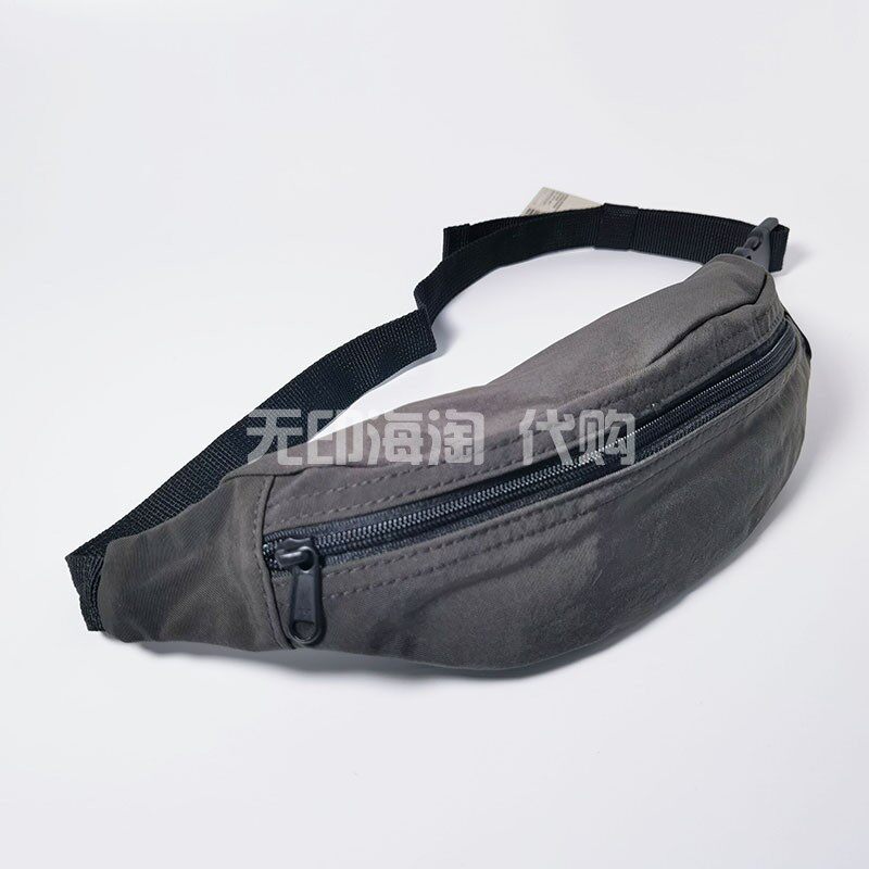 MUJI无印良品MUJI Labo波纹锦纶腰包斜挎胸包运动包小物包男女用