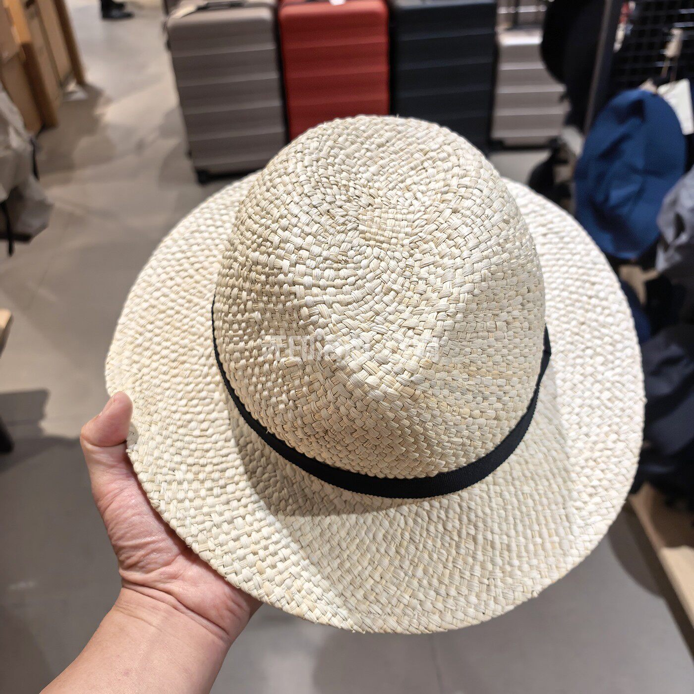 MUJI无印良品巴拿马中折宽边帽夏季遮阳帽度假旅游休闲帽男帽手工