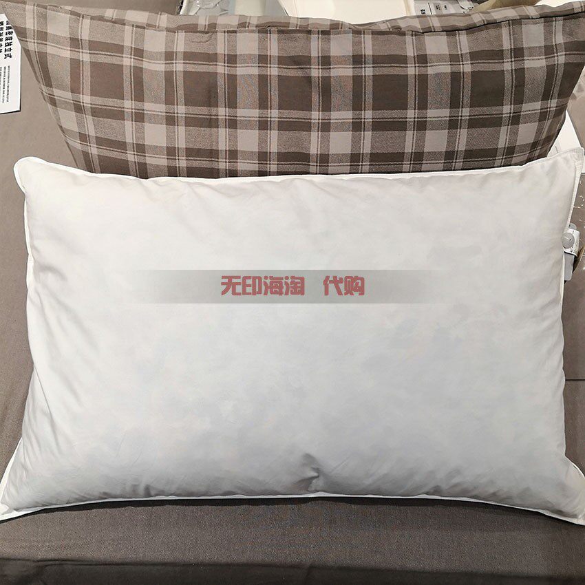 MUJI无印良品羽毛枕灰鸭毛枕床上用品枕头长方形单人枕芯新款