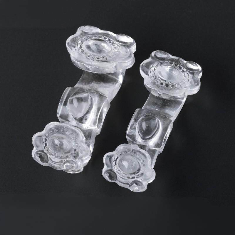 天然白水晶如意雕刻件透体白水晶原石打磨吉祥如意家居摆件工艺品