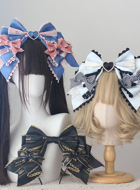【多色】古典玩偶安东尼蛋糕手作华丽蝴蝶结发箍lolita百搭发饰KC