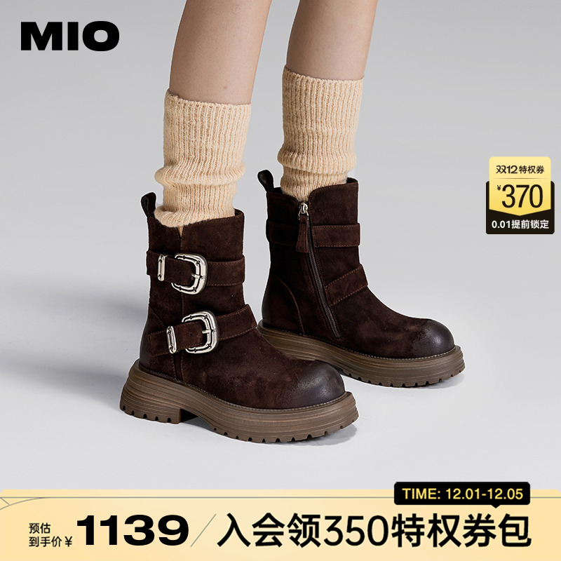 米奥时尚酷飒西部靴女