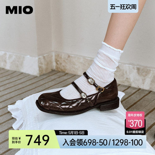 米奥MIO复古时髦玛丽珍闪钻袢带
